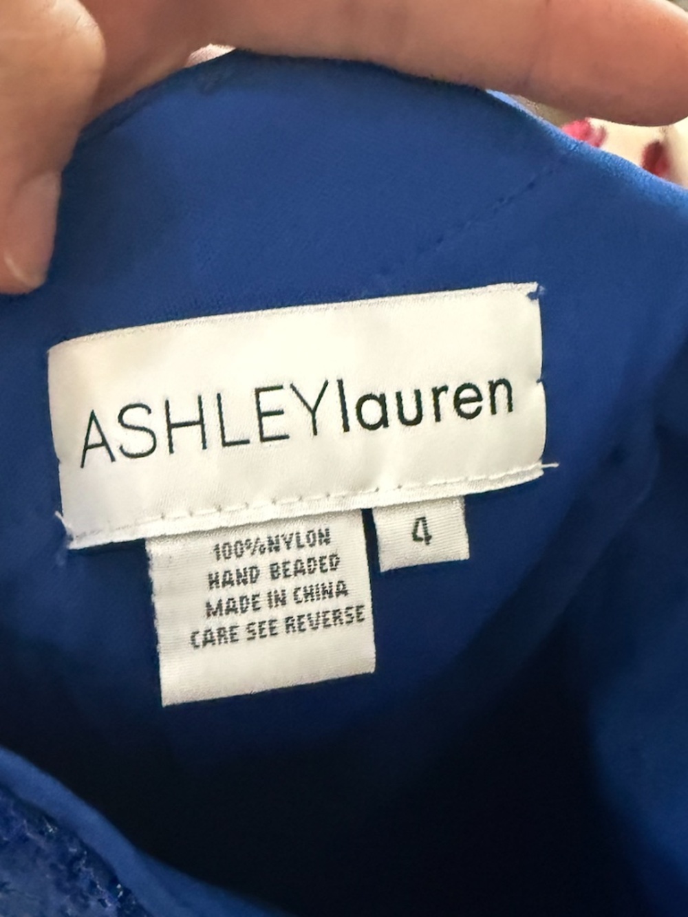 Ashley Lauren Royal Blue Sequin Dress – Size 4 - Picture 3 of 4